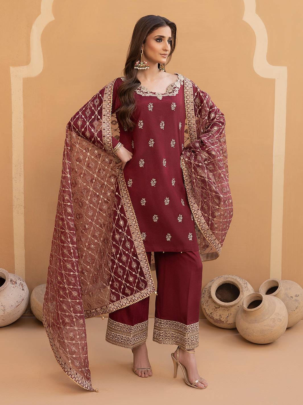Hem Stitch | Raw Silk Edit 25 | Zurina - Pakistani Designer Dress - by Hemstitch | Type: Ladies Clothes - 100% Original at Saira Sultan