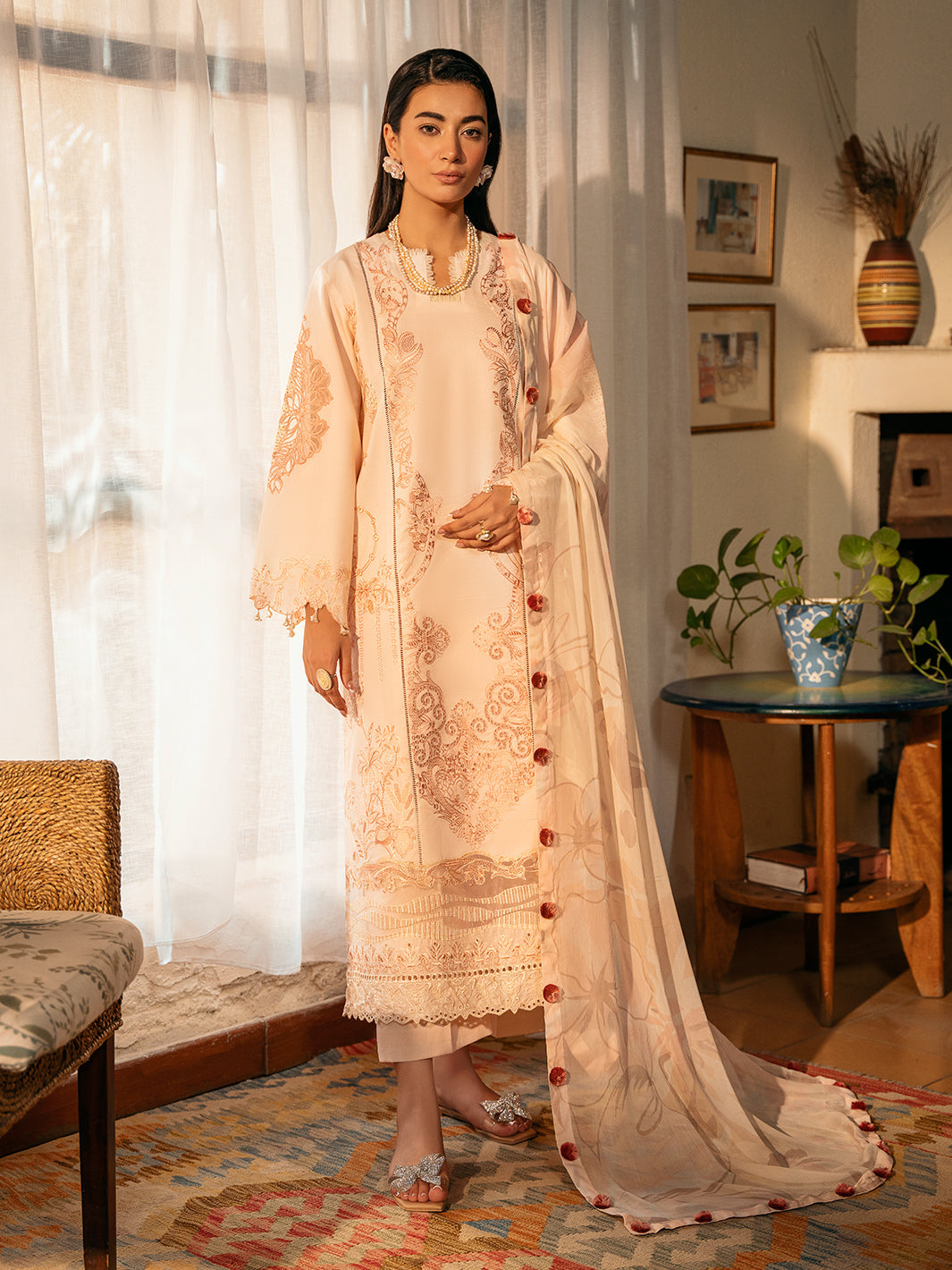 Izel | Dastak Luxury Lawn | AARZOO -  Izel Ladies Clothes -  Saira Sultan