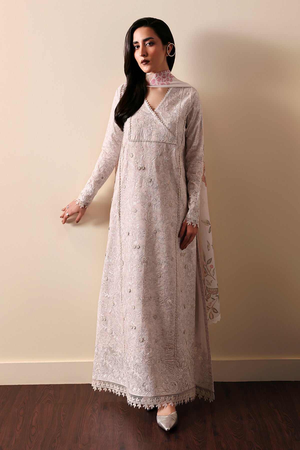 Afrozeh | Rhythm RTW | Leyla XS Gray Lawn