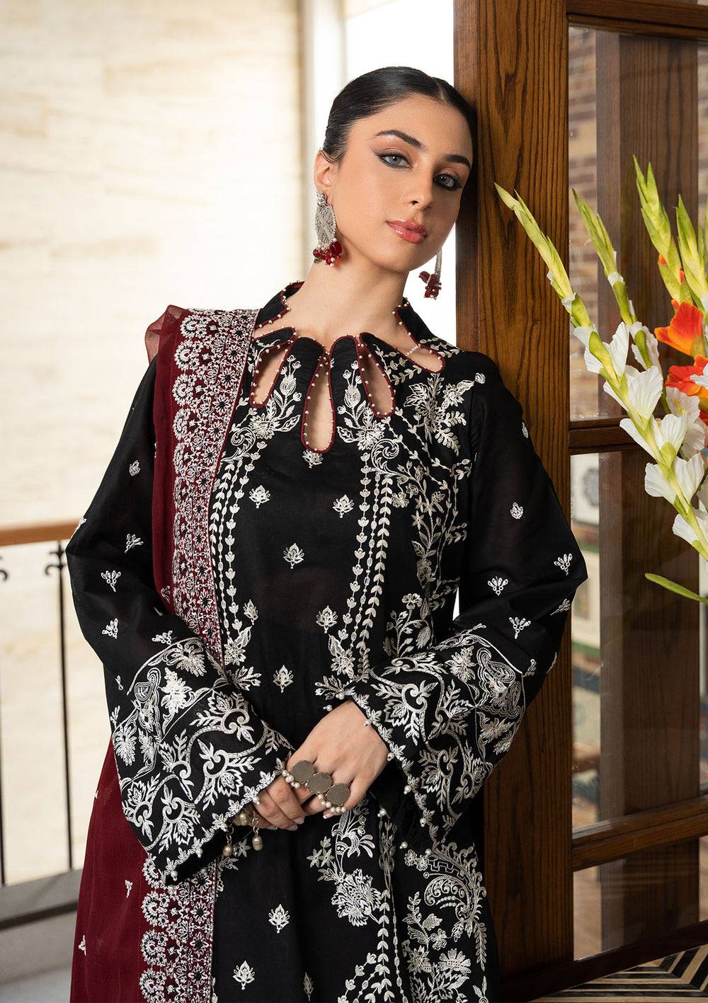 Aik Atelier | Samah Lawn 24 | LOOK 01 - Pakistani Designer Dress - by Aik Atelier | Type: Luxury - 100% Original at Saira Sultan