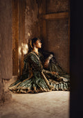 Aik Atelier | Dastoor Velvet 24 | DASTOOR - LOOK 02 Custom Size Bottle Green Velvet