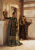 Aik Atelier | Dastoor Velvet 24 | DASTOOR - LOOK 02 S Bottle Green Velvet