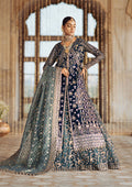 Aik Atelier | Dastoor Velvet 24 | DASTOOR - LOOK 05 XS Teal Blue Velvet