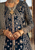 Aik Atelier | Dastoor Velvet 24 | DASTOOR - LOOK 05 M Teal Blue Velvet