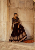 Aik Atelier | Dastoor Velvet 24 | DASTOOR - LOOK 06 Custom Size Maroon Velvet