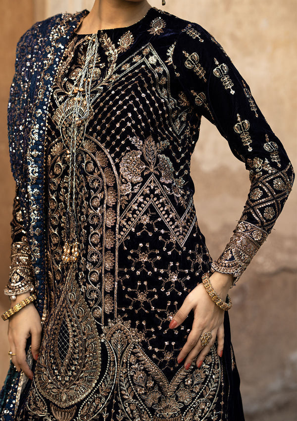 Aik Atelier | Dastoor Velvet 24 | DASTOOR - LOOK 07 L Black Velvet