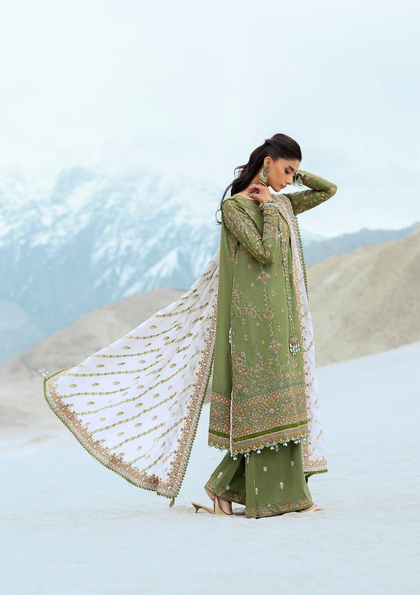 Rangrasiya | Lifestyle Summer Edit 25 | LOOK 06 XL Olive Green Lawn