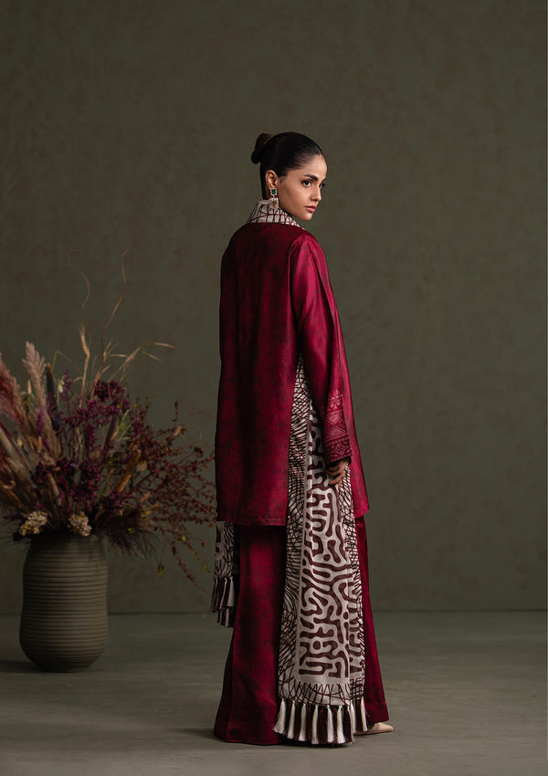 Aik Atelier | Miss Aik Ready to Wear 25 | Look 03 XS Maroon Silk