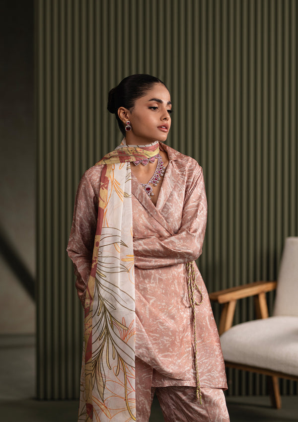 Aik Atelier | Miss Aik Ready to Wear 25 | Look 04 XL Peach Pink Silk