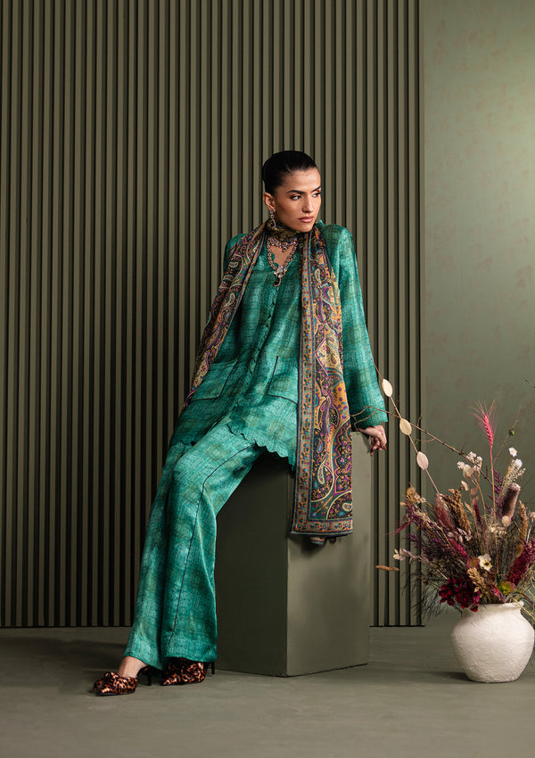 Aik Atelier | Miss Aik Ready to Wear 25 | Look 05 XL Teal Silk