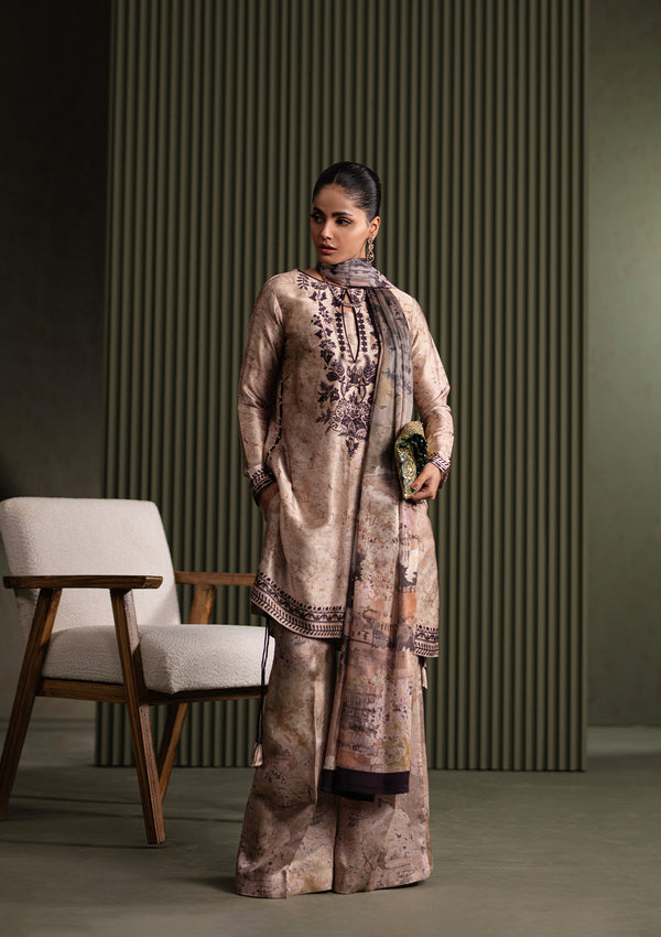 Aik Atelier | Miss Aik Ready to Wear 25 | Look 06 M Taupe Silk