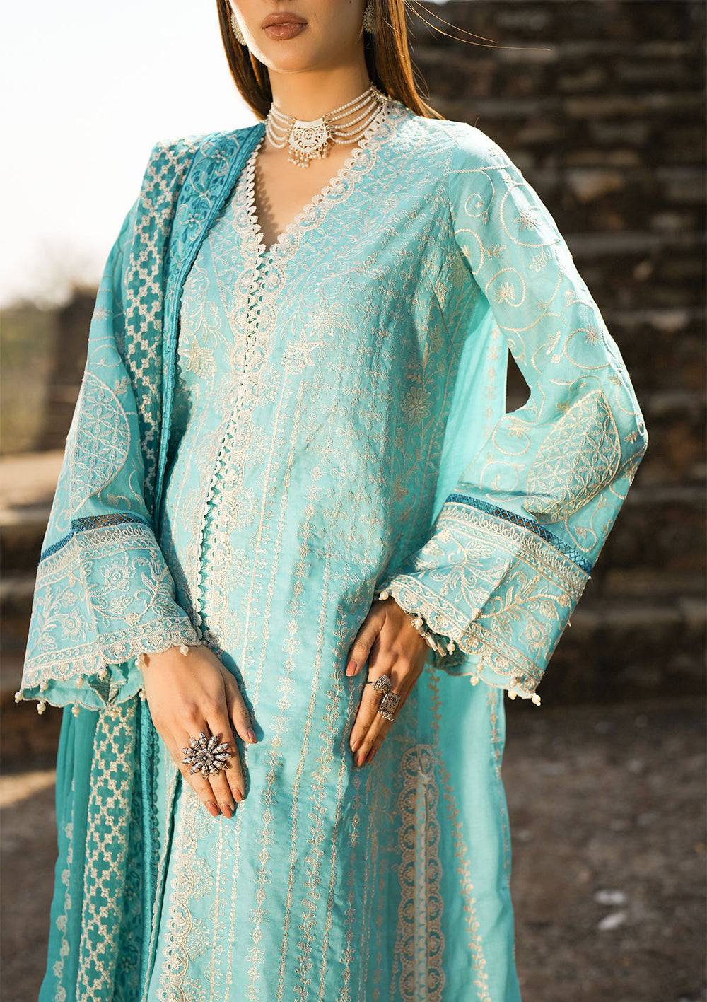 Aik Atelier | Pardes Lawn 24 | LOOK 03 - Pakistani Designer Dress - by Aik Atelier | Type: Luxury - 100% Original at Saira Sultan