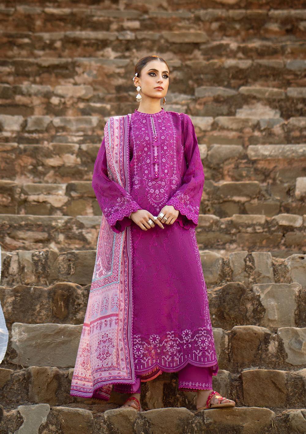 Aik Atelier | Pardes Lawn 24 | LOOK 04 - Pakistani Designer Dress - by Aik Atelier | Type: Luxury - 100% Original at Saira Sultan