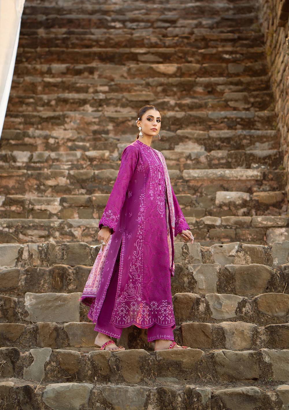 Aik Atelier | Pardes Lawn 24 | LOOK 04 - Pakistani Designer Dress - by Aik Atelier | Type: Luxury - 100% Original at Saira Sultan