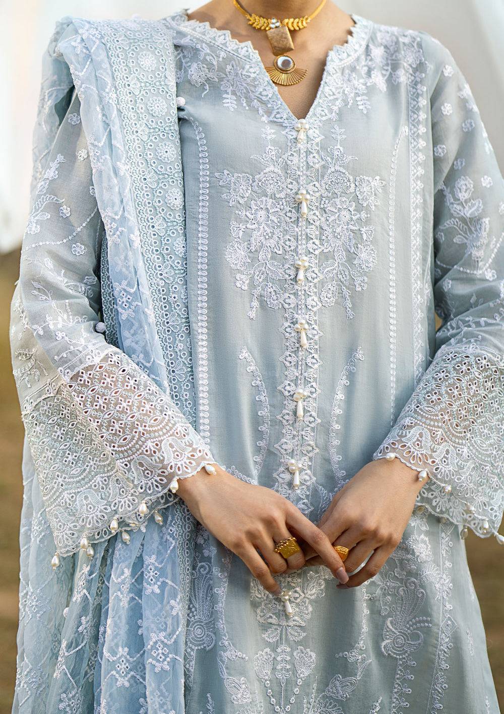 Aik Atelier | Pardes Lawn 24 | LOOK 05 - Pakistani Designer Dress - by Aik Atelier | Type: Luxury - 100% Original at Saira Sultan