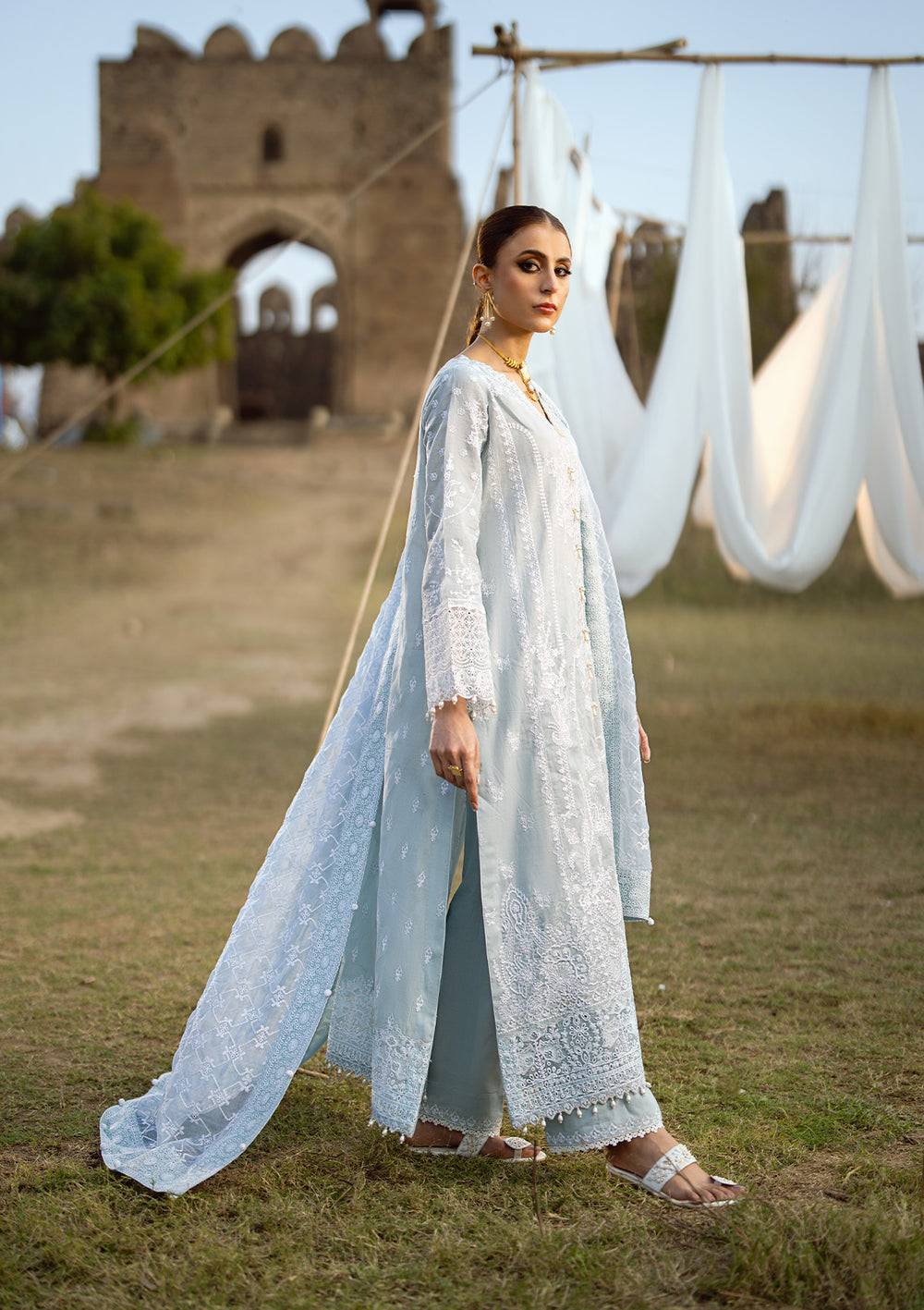 Aik Atelier | Pardes Lawn 24 | LOOK 05 - Pakistani Designer Dress - by Aik Atelier | Type: Luxury - 100% Original at Saira Sultan