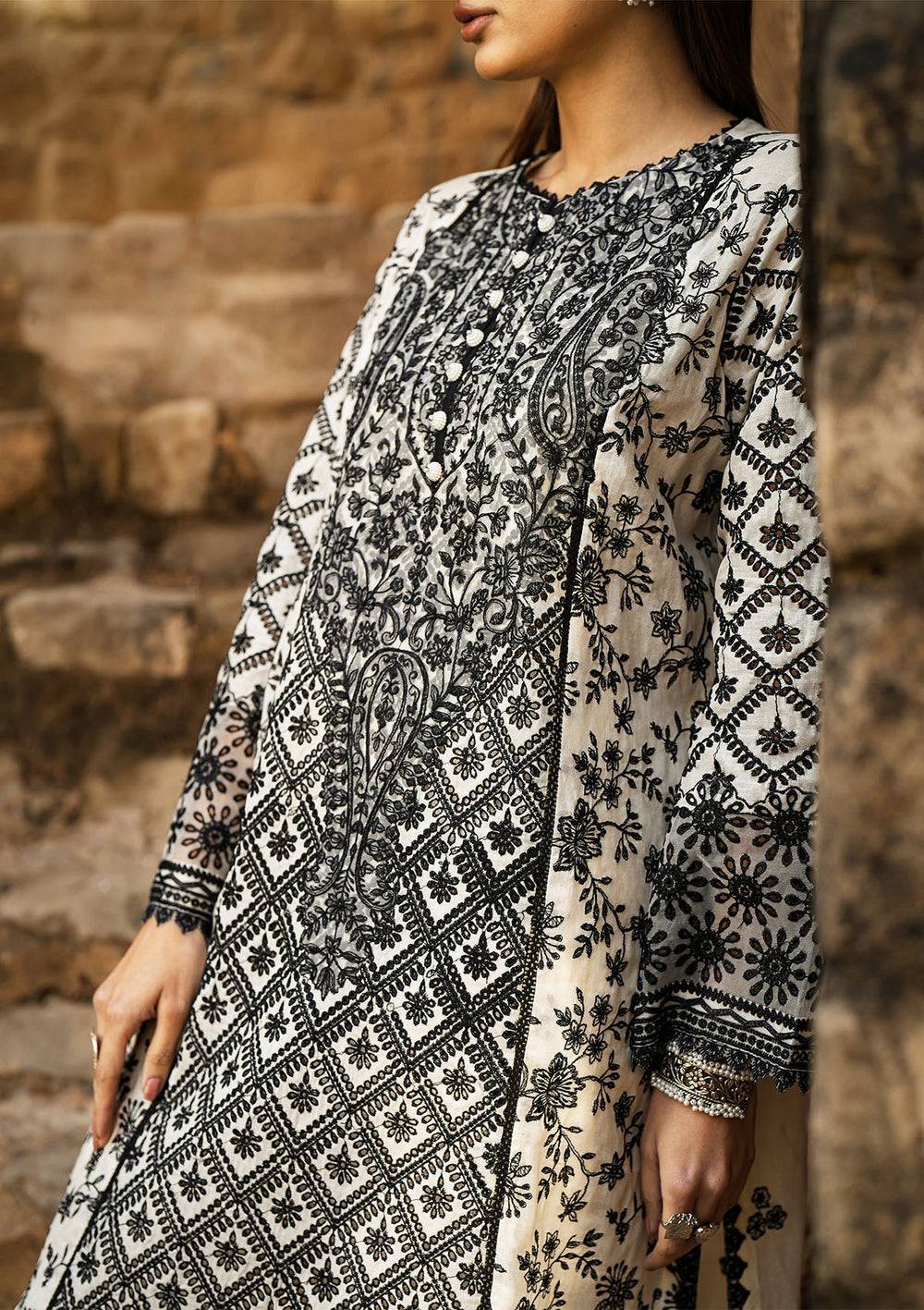 Aik Atelier | Pardes Lawn 24 | LOOK 01 - Pakistani Designer Dress - by Aik Atelier | Type: Luxury - 100% Original at Saira Sultan