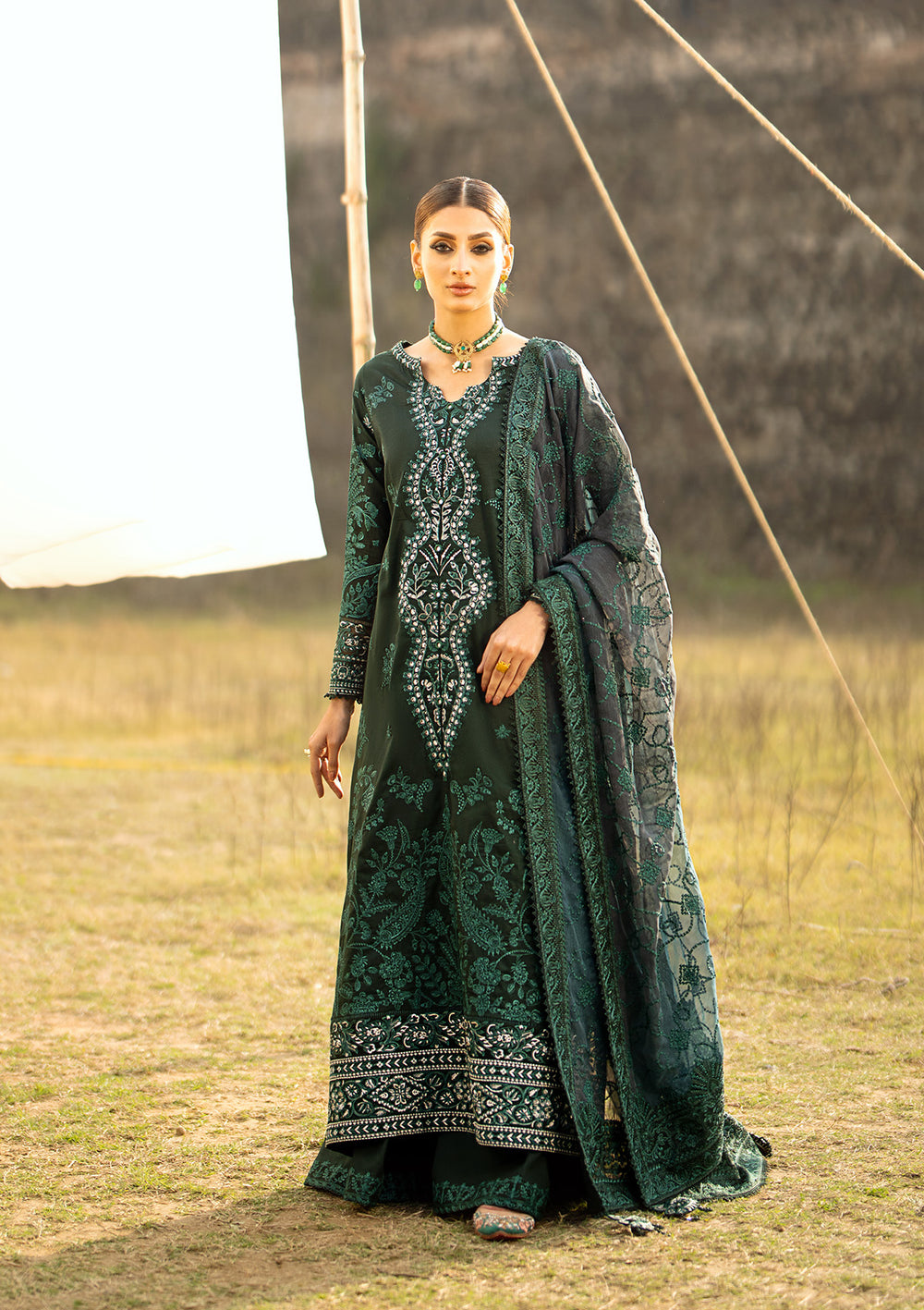 Aik Atelier | Pardes Lawn 24 | LOOK 10 - Pakistani Designer Dress - by Aik Atelier | Type: Luxury - 100% Original at Saira Sultan