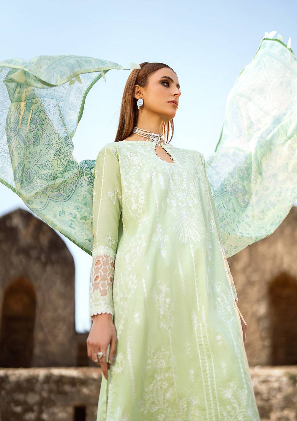 Aik Atelier | Pardes Lawn 24 | LOOK 02 - Pakistani Designer Dress - by Aik Atelier | Type: Luxury - 100% Original at Saira Sultan