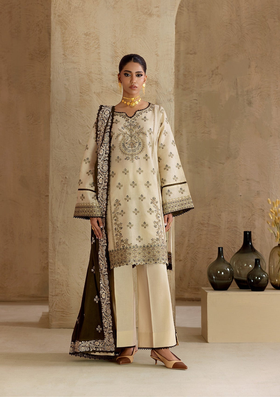 Aik Atelier | RTW 25 | LOOK 02 XS Ivory Jacquard Lawn