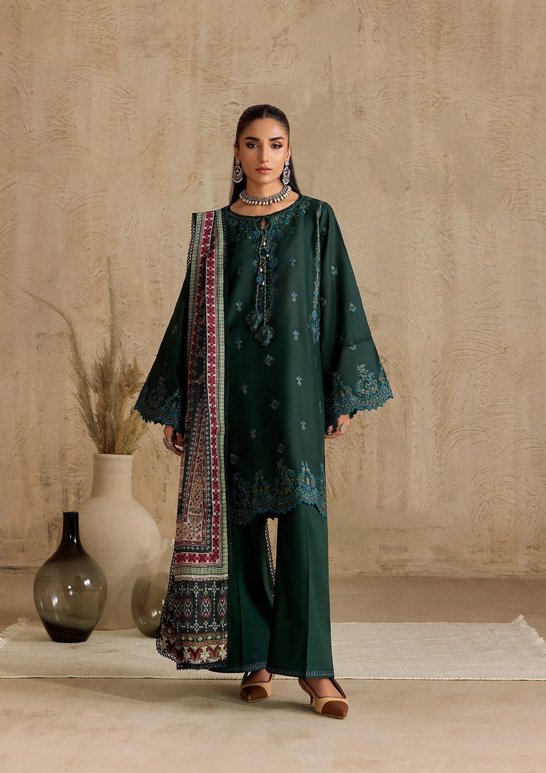 Aik Atelier | RTW 25 | LOOK 07 XS Deep Teal Green Lawn