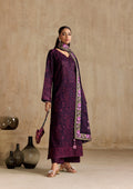 Aik Atelier | RTW 25 | LOOK 08 L Dark Plum Jacquard Lawn