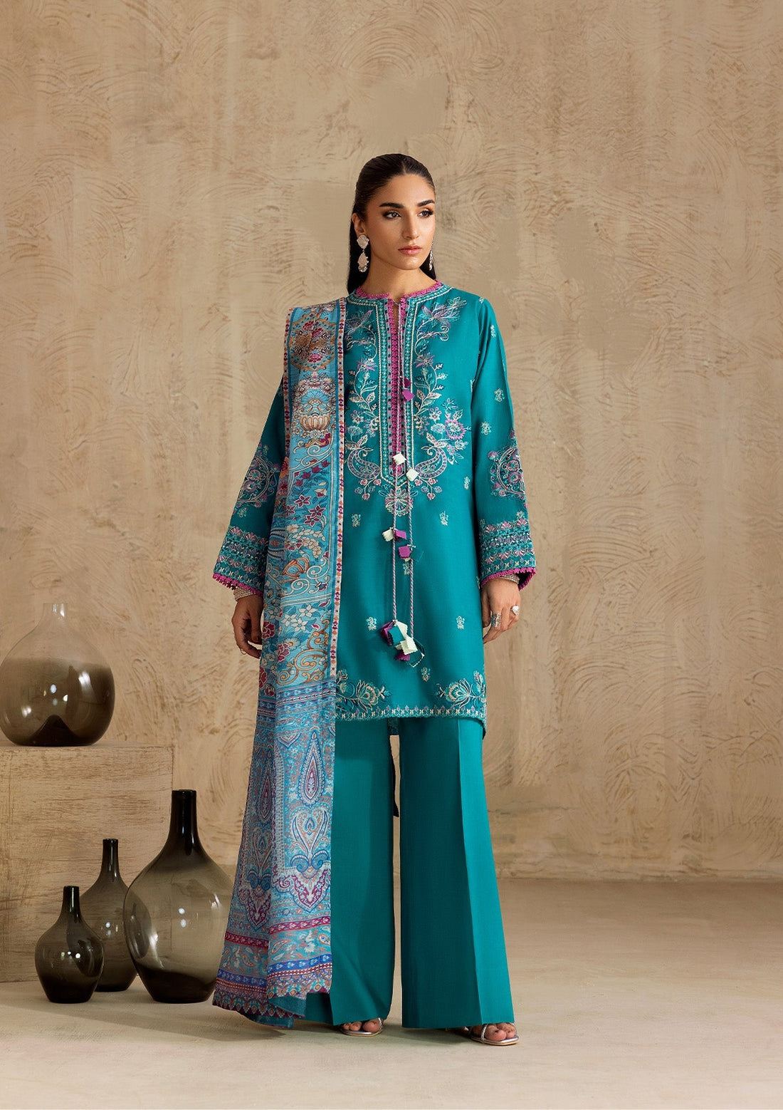 Aik Atelier | RTW 25 | LOOK 11 XS Dark Teal Lawn