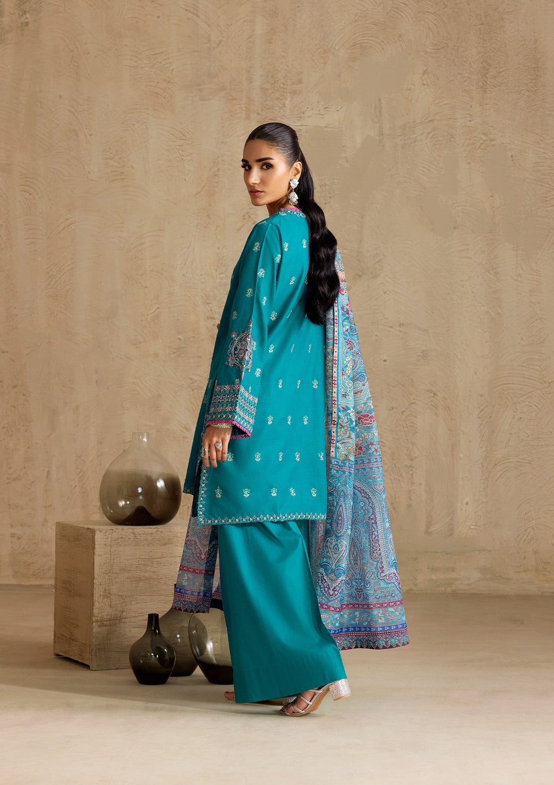 Aik Atelier | RTW 25 | LOOK 11 XS Dark Teal Lawn