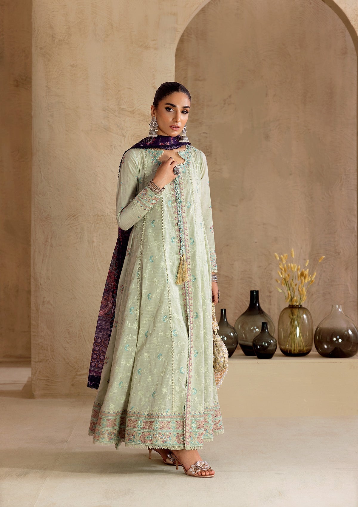 Aik Atelier | RTW 25 | LOOK 12 XL Ice Blue Jacquard Lawn