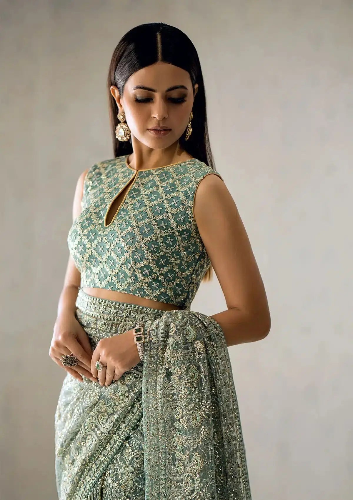 Aik Atelier | The Sari Edit | 01 - Pakistani Designer Dress - by Aik Atelier | Type: Formal - 100% Original at Saira Sultan