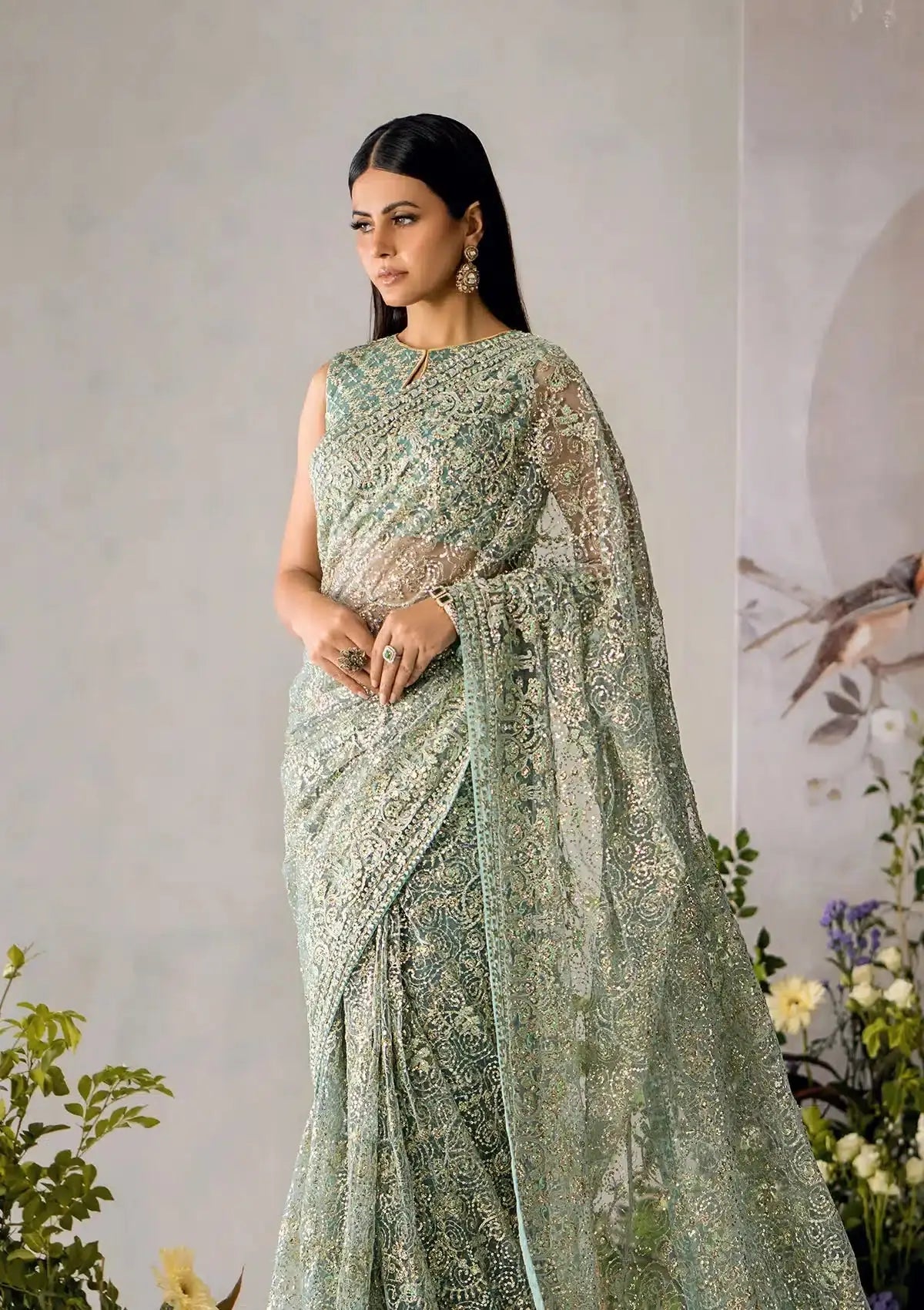 Aik Atelier | The Sari Edit | 01 - Pakistani Designer Dress - by Aik Atelier | Type: Formal - 100% Original at Saira Sultan