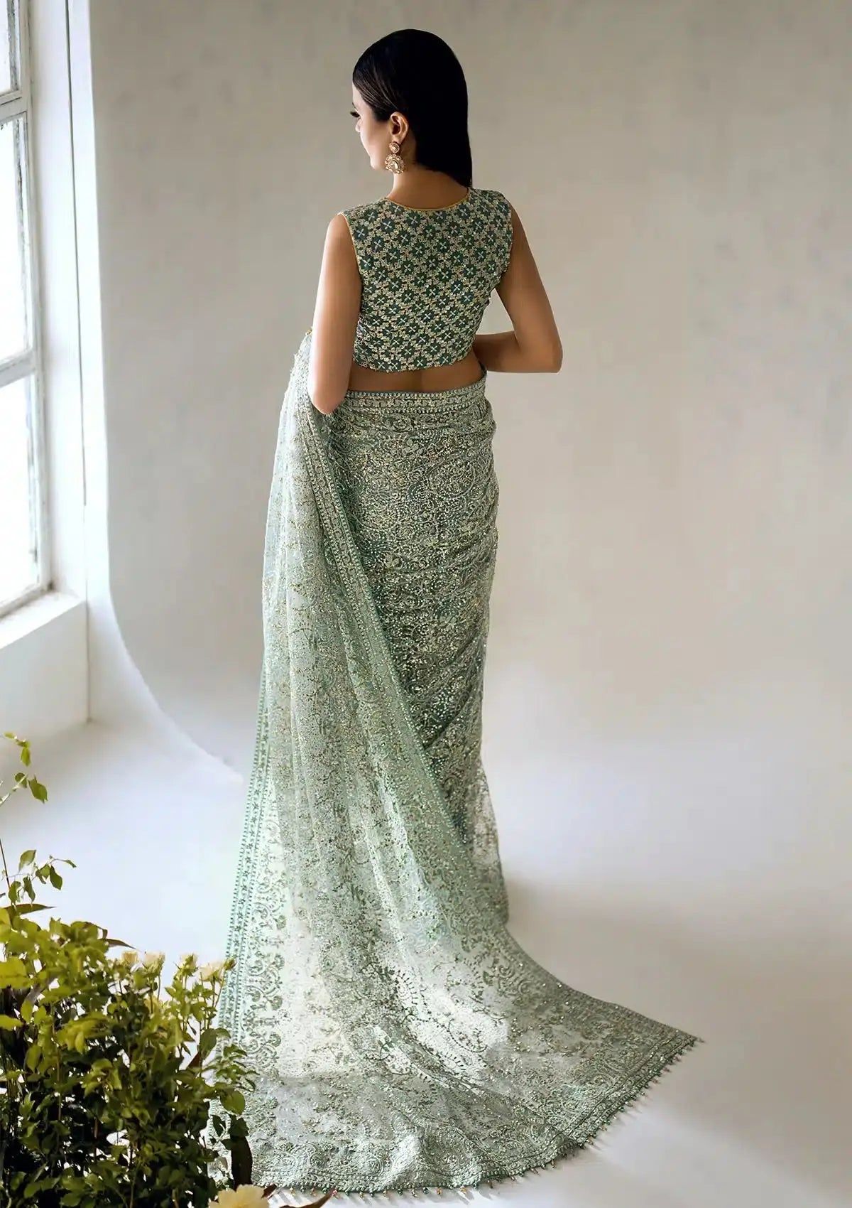 Aik Atelier | The Sari Edit | 01 - Pakistani Designer Dress - by Aik Atelier | Type: Formal - 100% Original at Saira Sultan