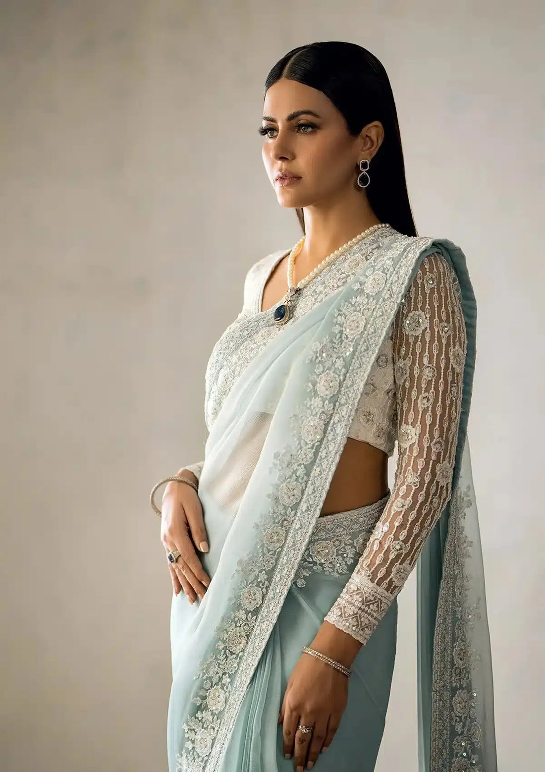 Aik Atelier | The Sari Edit | 08 - Pakistani Designer Dress - by Aik Atelier | Type: Formal - 100% Original at Saira Sultan