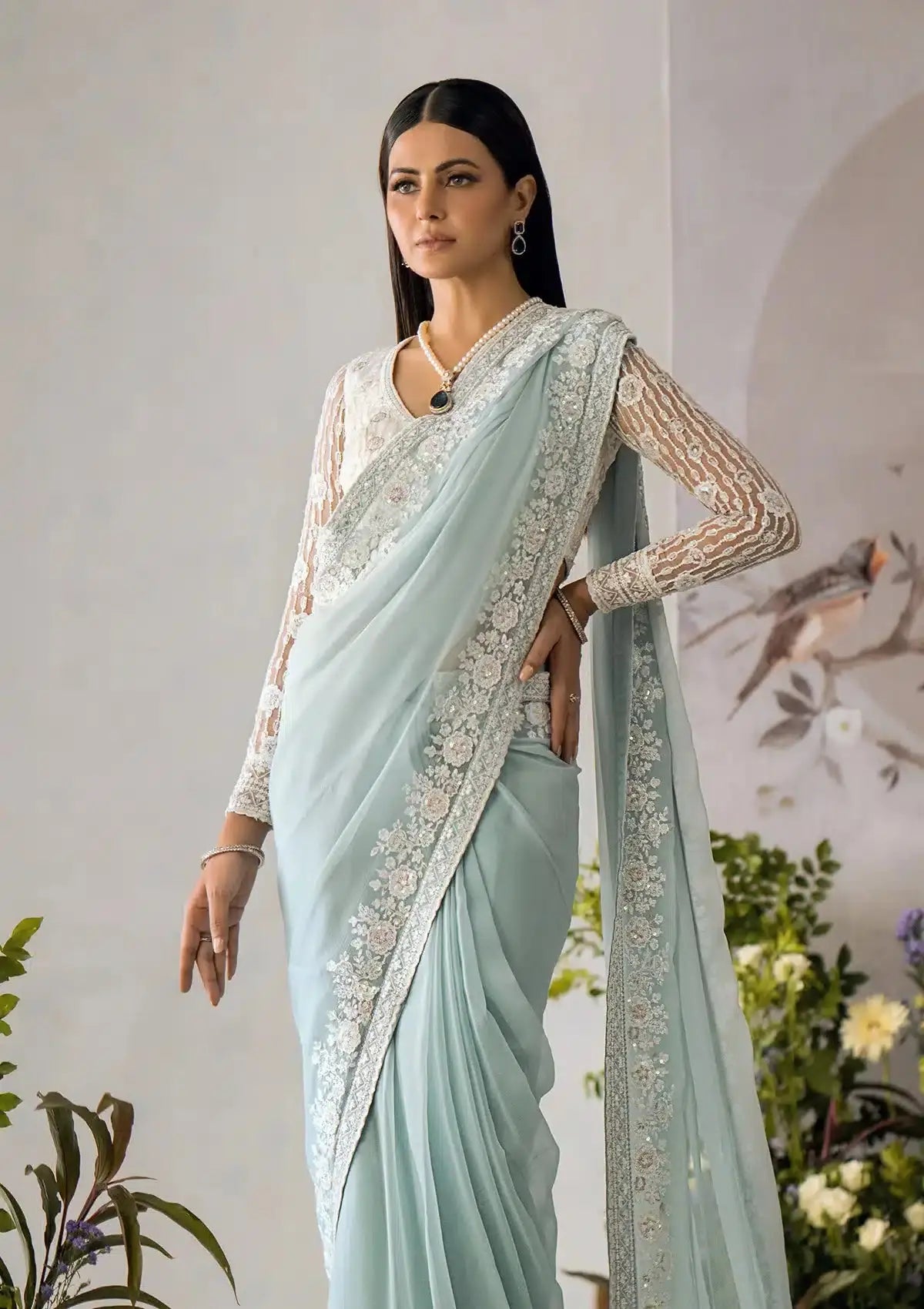 Aik Atelier | The Sari Edit | 08 - Pakistani Designer Dress - by Aik Atelier | Type: Formal - 100% Original at Saira Sultan