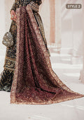 Aik Atelier | MAROON TUSSAR SILK CHUNRI SHAWL - Pakistani Designer Dress - by Aik Atelier | Type: Bridal - 100% Original at Saira Sultan