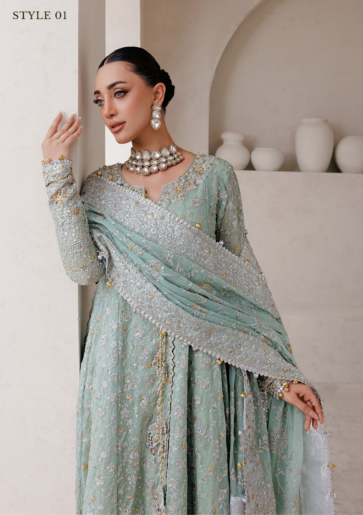 Aik Atelier | Wedding Festive 25 | WEDDING FESTIVE '25 VOL. 2 - LOOK 08 - Pakistani Designer Dress - by Aik Atelier - Type : Ladies Clothes - 100% Original at Saira Sultan