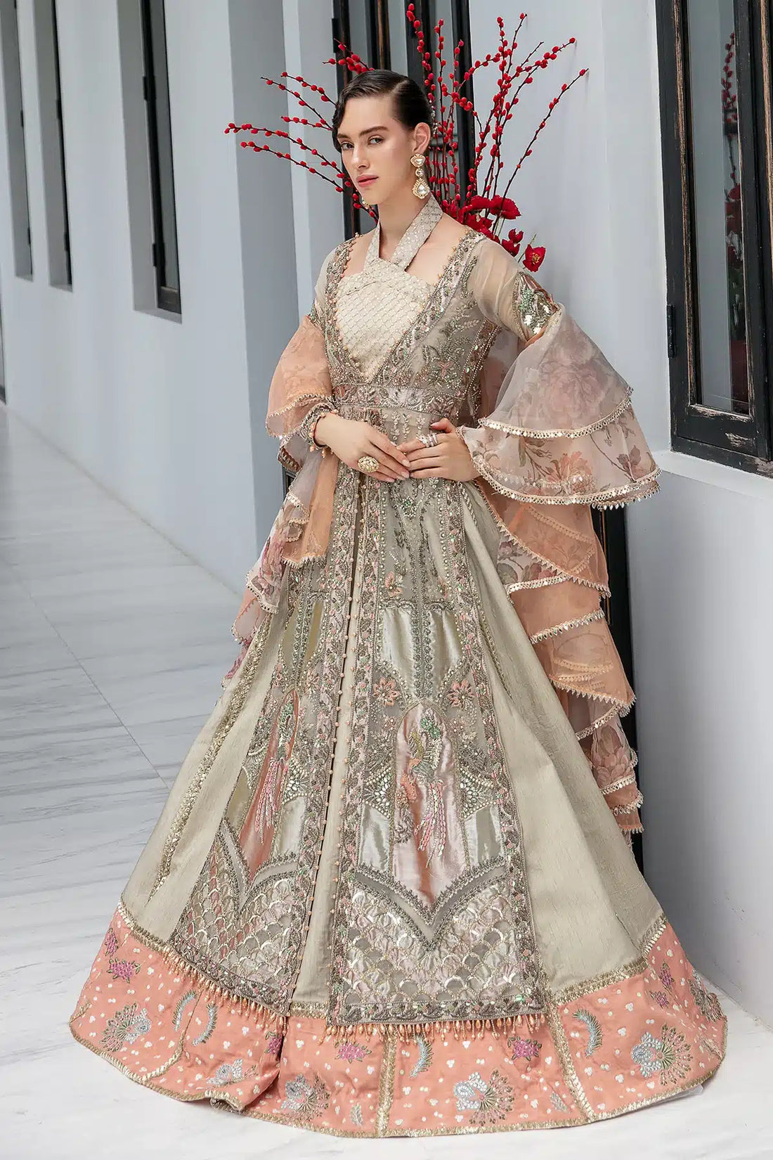 AJR Couture | Bridal Couture23 | Cherryline - Pakistani Designer Dress - by AJR Couture | Type: Bridal - 100% Original at Saira Sultan