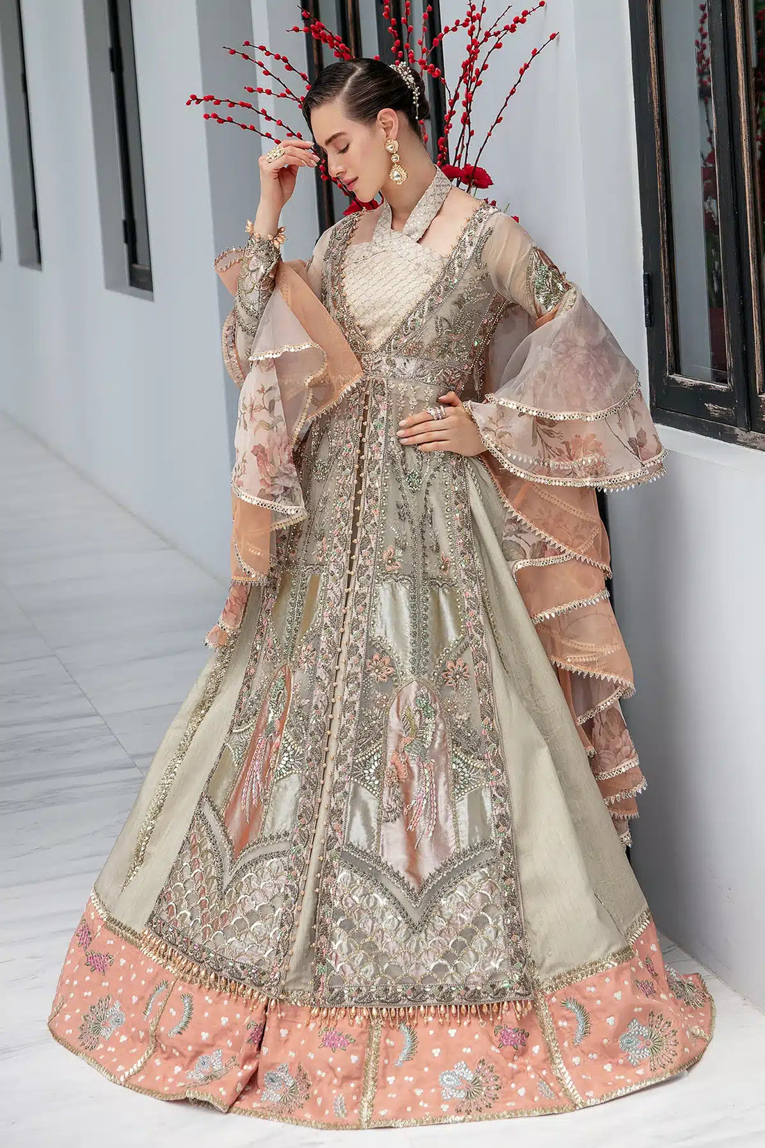 AJR Couture | Bridal Couture23 | Cherryline - Pakistani Designer Dress - by AJR Couture | Type: Bridal - 100% Original at Saira Sultan