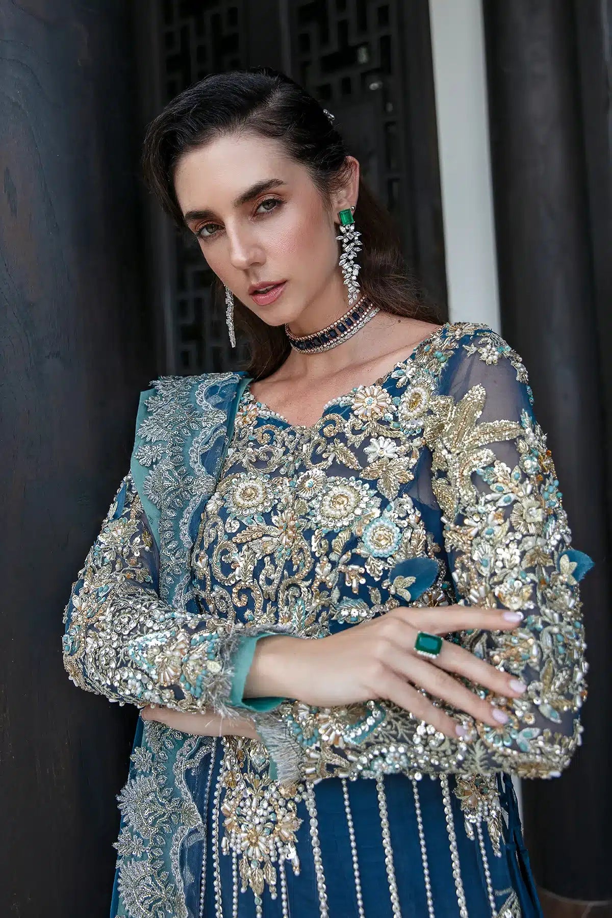 AJR Couture | Bridal Couture23 | Aquiline - Pakistani Designer Dress - by AJR Couture | Type: Bridal - 100% Original at Saira Sultan