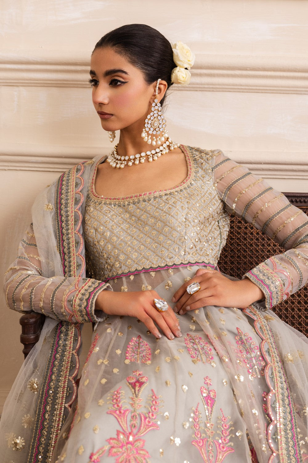 Maryum N Maria | Izara Formals | AMUMET - MW40026 M Gray Organza