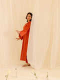 Mahnur | Petal Whispers Lawn Pret | Aster XL Orange Lawn