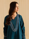 Mahnur | Petal Whispers Lawn Pret | Asteria M Dark Teal Lawn