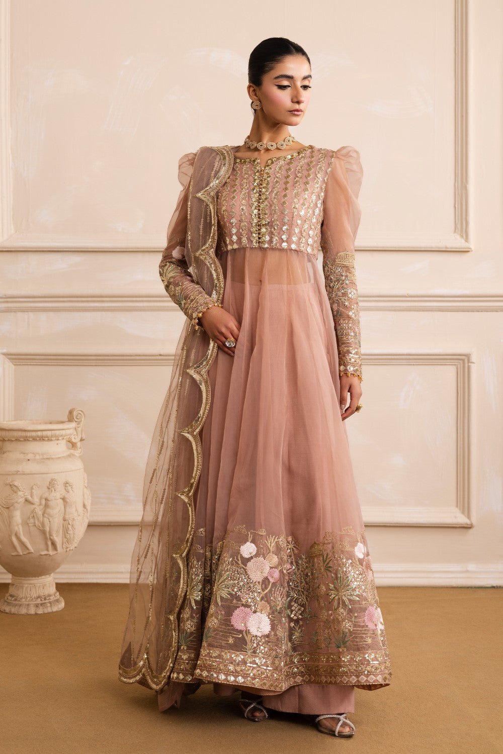 Maryum N Maria | Izara Formals | AZITA - MW40032 XS Peach Pink Organza