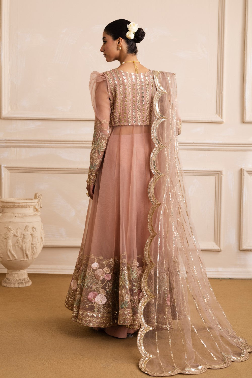 Maryum N Maria | Izara Formals | AZITA - MW40032 XS Peach Pink Organza