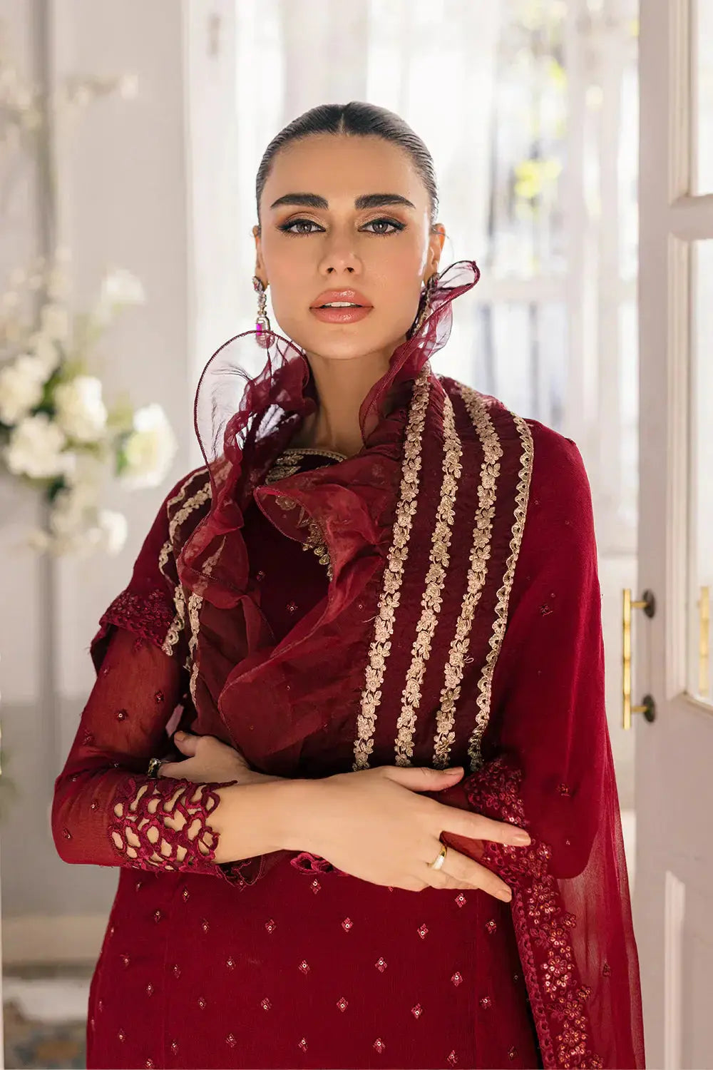 Azure | Ensembles Embroidered Formals | Garnet Glam - Pakistani Designer Dress - by Azure | Type: Formal - 100% Original at Saira Sultan