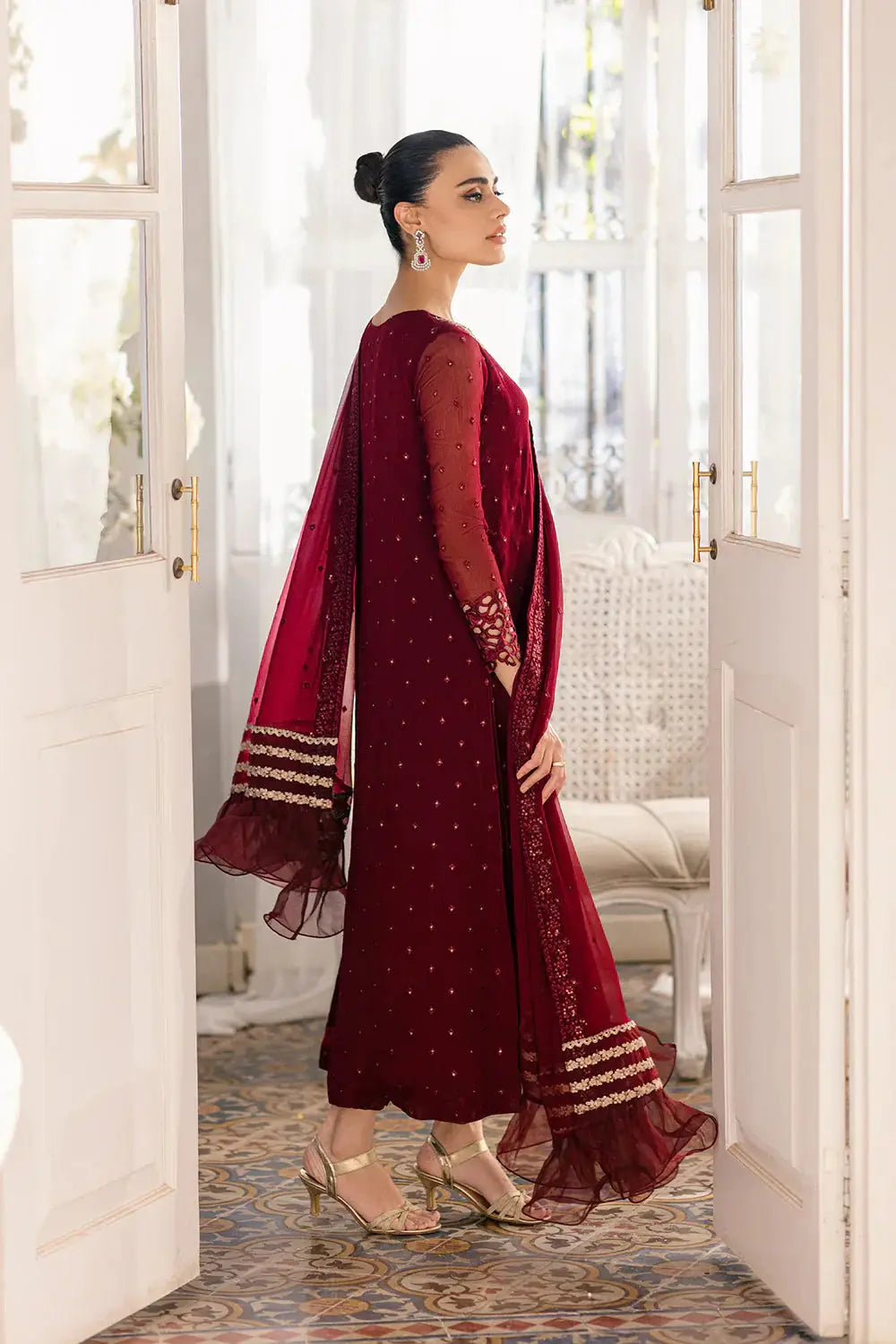 Azure | Ensembles Embroidered Formals | Garnet Glam - Pakistani Designer Dress - by Azure | Type: Formal - 100% Original at Saira Sultan