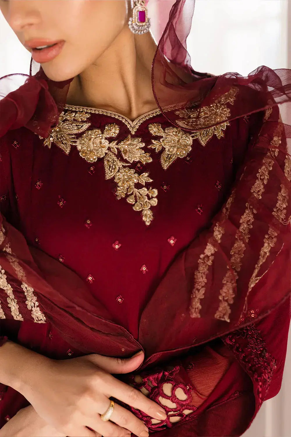 Azure | Ensembles Embroidered Formals | Garnet Glam - Pakistani Designer Dress - by Azure | Type: Formal - 100% Original at Saira Sultan