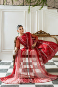 Azzal | Mishri Formals | Bahar Custom Size Net Electric Red