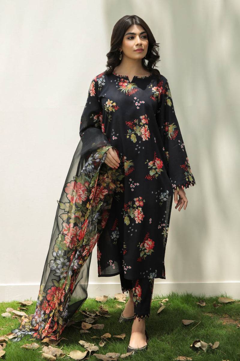 Baroque | Lawn Collection 24 | UF-208 - Pakistani Designer Dress - by Baroque | Type: Luxury - 100% Original at Saira Sultan
