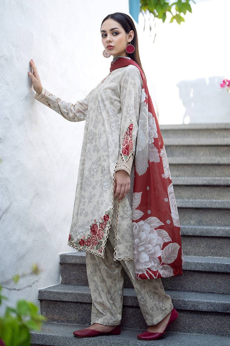Baroque | Lawn Collection 24 | UF-549 - Pakistani Designer Dress - by Baroque | Type: Luxury - 100% Original at Saira Sultan